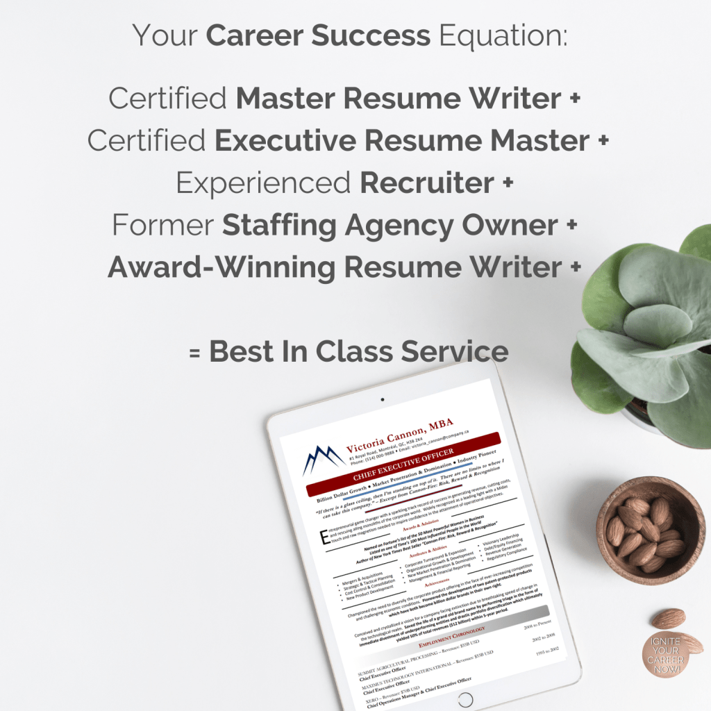 Chief Operating Officer Executive Resume Writing Services Vancouver